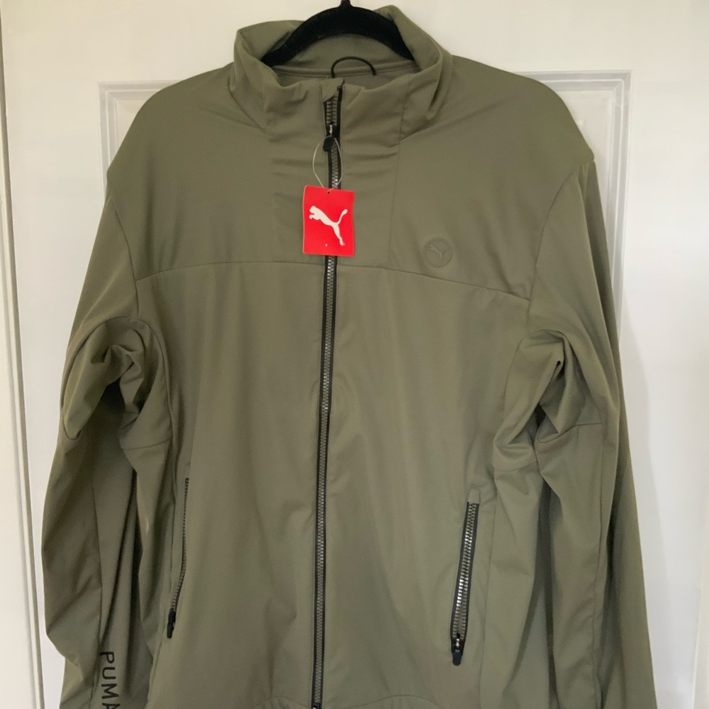 PUMA Men's Olive Green Full-Zip Jacket